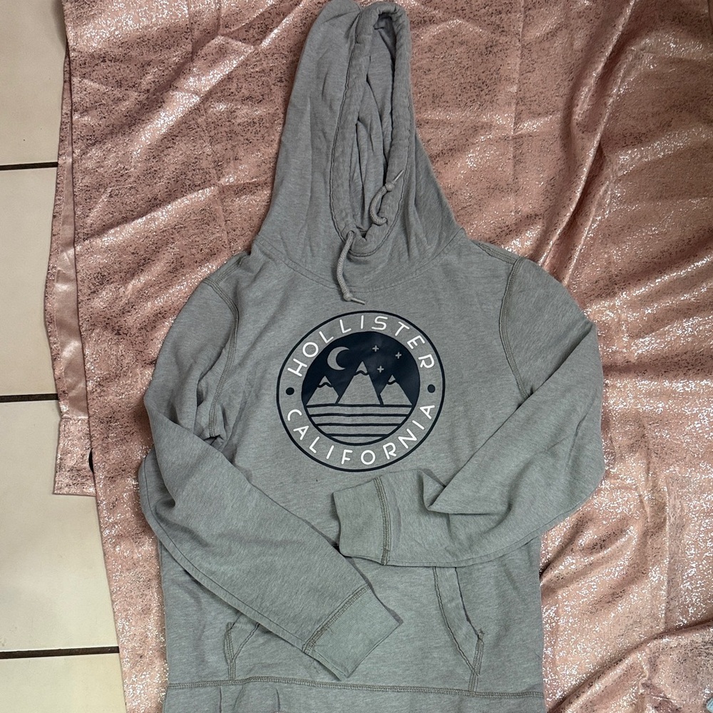 Hollister Gray Graphic Men's Hoodie